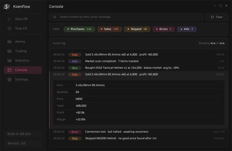 ABI Koenflow Trade BOT screenshot 1
